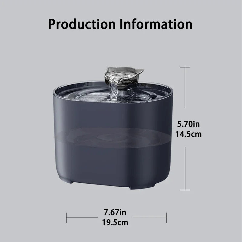 USB Cat Water Fountain – Quiet Filtered Pet Dispenser